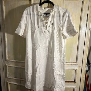 White tshirt dress from Banana Republic